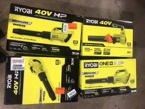 lot 12 image: Lot of RYOBI 160 MPH 520 CFM 25cc Gas Jet Fan Blower Customer Returns See Pictures