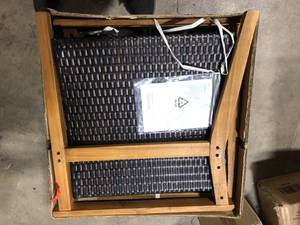 lot 23 image: Outdoor Rattan Chair Set of 4 Patio PE Wicker Dining Chairs wSturdy Acacia Wood Frame Customer Returns See Pictures