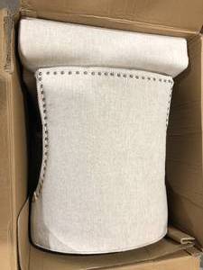 lot 34 image: StyleWell Bakerford Biscuit Beige Upholstered Dining Chair with Tufted Back (Set of 2)   Customer Returns See Pictures