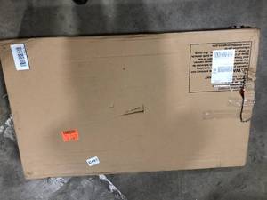 lot 40 image: Alaterre Furniture Country Cottage 42 in. White Large Rectangle Wood Coffee Table with Shelf  Customer Returns See Pictures