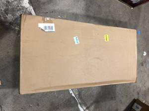 lot 44 image: StyleWell Cedarville Patina Oak Finish Counter Stools with Cross Back (Set of 2)   Customer Returns See Pictures