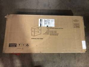 lot 46 image: Thalia 33 in. Charcoal Gray Bookcase Customer Returns See Pictures