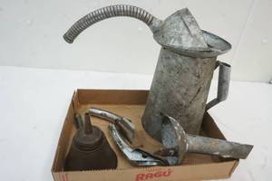 lot 222 image: Vintage Oil Can & Spouts