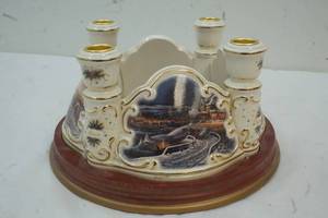 lot 279 image: Terry Relin Candle  Holder Pleasures of Winter