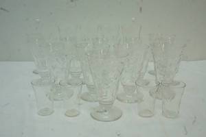 lot 309 image: Stem glasses