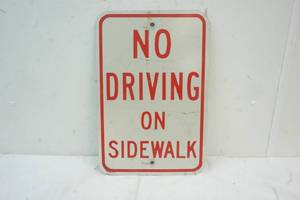 lot 360 image: No Driving on Sidewalk