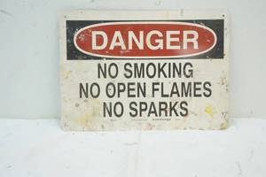 lot 362 image: Danger No Smoking sign