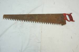 lot 407 image: vintage hand saw