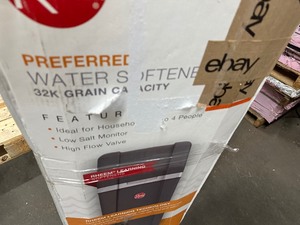 lot 5 image: Like New Unused Rheem Preferred 32,000 Grain Water Softener Model # RHS32 - Some Very Light Scratches on Top Lid