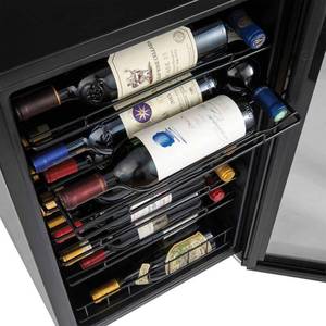 lot 17 image: Wine Enthusiast VinoView 36-Bottle Black Stainless Steel WINE COOLER