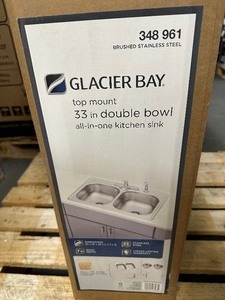 lot 111 image: New Open Box Glacier Bay Kitchen Sink