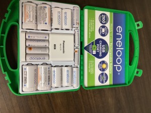 lot 114 image: Eneloop Rechargeable Battery Kit - All Size Batteries - REally Neat