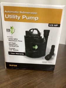 lot 81 image: New Eco-Flo 13 HP Submersible Utility Pump - Automatic - HIGH QUALITY