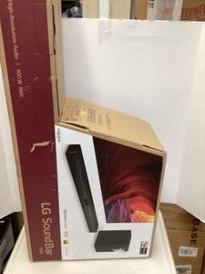 lot 40 image: LG SN5A 2.1 Channel High Resolution Audio Sound Bar with Wireless Subwoofer  DTS VirtualX - Open Box Like New