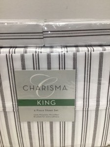 lot 125 image: New King Charisma 6 Piece Microfiber Sheet Set - 6 Piece
