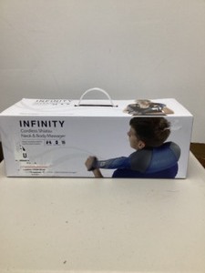 lot 39 image: Infinity Shiatsu Sport Cordless Rechargeable Kneading Neck and Back Massager.