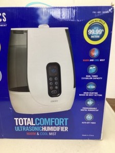 lot 143 image: Like New Open Box Homedics Total Comfort UltraSonic Humidifier - Tested Works
