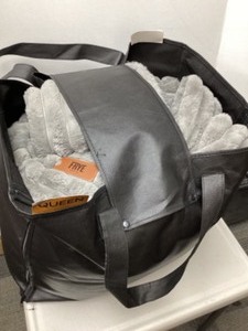 lot 132 image: New FRYE 3 Piece 2 Jacquard Channel, Faux Fur Comforter Set King Size - Gray - New Missing Tag