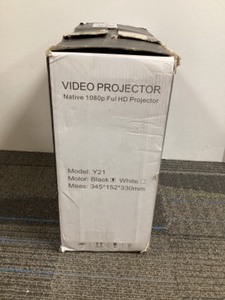 lot 156 image: Like New Open Box YABER Y21 Native 1920 x 1080P Projector 6800 Lux Full HD Video Projector - Tested Works