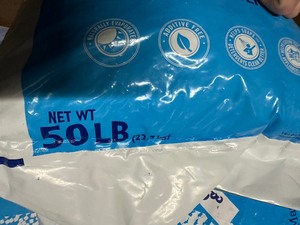 lot 154 image: 3 X 50lb bag Water Softner Solar Natural Salt Crystals - Likely some bag damage - bags are full