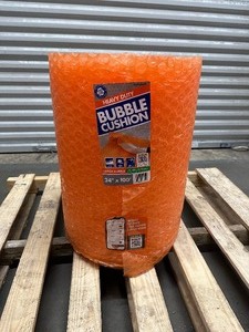 lot 103 image: New Heavy Duty Orange 24 x 100 Bubble Wrap  Cushion - Large Bubble