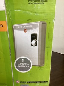 lot 15 image: Rheem Performance 18 kW Self-Modulating 3.51 GPM Tankless Electric Water Heater new