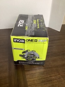 lot 49 image: RYOBI ONE HP 18V Brushless Cordless 7-14 in. Circular Saw PBLCS300B (Tool Only) (New open box)