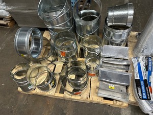 lot 52 image: Large HVAC Lot - Misc Ducting Different Sizes - Lots of Rigid Vent Dif Sizes - See Pictures