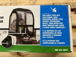 lot 41 image: New in Box Arnold Deluxe Universal Snow Blower Cab, Model# 490-241-0032 Retail $129.99