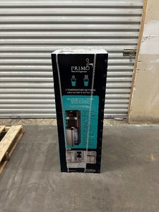 lot 26 image: New Hot & Cold Water - Primo Electronic Control Black & Stainless Steel Bottom Load Water Cooler