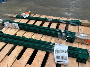lot 56 image: Steel - Safety Fence Post - Standard 4ft Quantity of 24. (New with no damage)