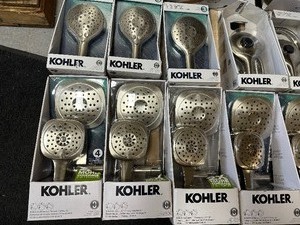 15 Kohler Shower Heads - 7 Kohler Adjuste - 8 Kohler Prosecco - Customer Returns Untested Retail Over $999