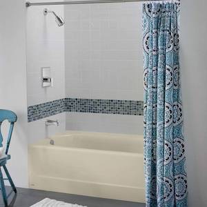 American Standard Princeton 60 in. x 30 in. Americast Apron-Front Bathtub with Left Hand Drain, Bone - Unused