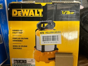 DEWALT 13 hp. Aluminum Submersible Utility Pump  Model # DXWP61374 - Like New