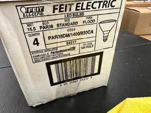 Feit Electric 120-Watt Equivalent PAR38 Outdoor Dimmable CEC Title 24 90 CRI E26 FLood LED Light Bulb, Bright White 3000K (4-Pack)