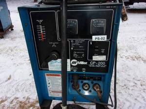 lot 2 image: Miller CP-200 Welder w Miller S-22A Wire Feeder. 3 phase. not tested by us for working condition