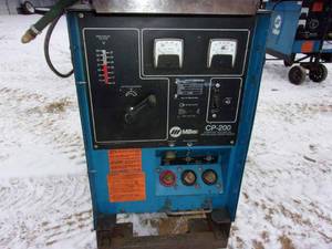 lot 3 image: Miller CP-200 Welder w Miller S-22A Wire Feeder. 3 phase. not tested by us for working condition