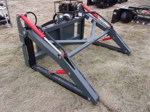New Skid-steer Mounted Raytree Attachments RPF48 48-inch, 2-cylinder Pipe Fork Grapple