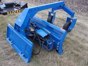 New Topcat Industries Skid-steer Mounted 72-inch, 6-Way Dozer Blade w Wireless Controller