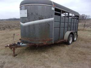 15 Tandem Axle Livestock Trailer, No Title, Needs Work