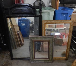lot 19 image: 3 framed mirrors