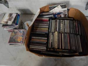 lot 35 image: box lot of cds mostly rock