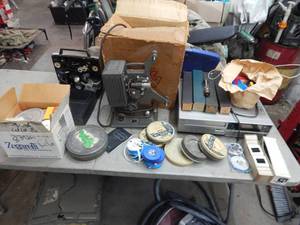 lot 42 image: 8mm projectors, tapes, vcr, player piano reels