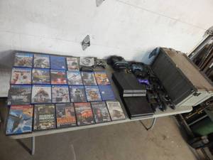 lot 43 image: ps4 console parts,lots of games controllers more