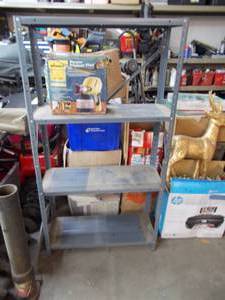 lot 63 image: 5 garage shelf and wagner power stainer plus
