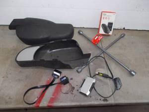 lot 75 image: clip-on tow mirrors for 09 chevy 1500, new craftsman tire iron, bbfly obd2 top speed tuner, zus smart tire monitor