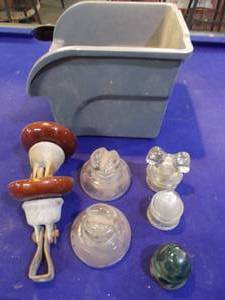 lot 147 image: Vintage power pole insulators
