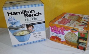 lot 83 image: Hamilton Beach Ice Cream Maker and Giant Cupcake Maker.