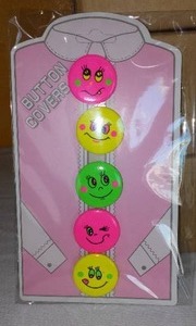 lot 89 image: Smiley Face Button Covers. 3 Boxes