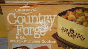 lot 91 image: West Bend Country Forge Multi-Purpose Cooker. 6 qts